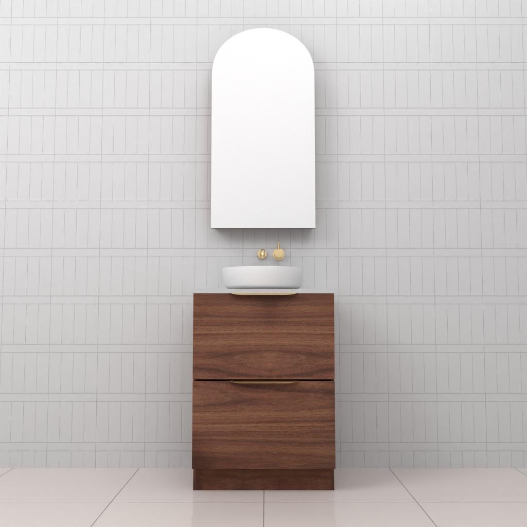 Celeste Duo - 600mm Walnut Freestanding Vanity