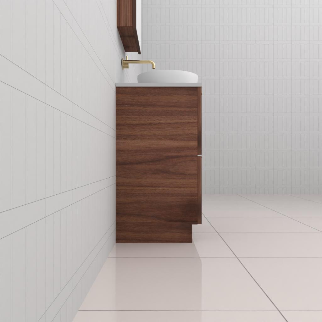 Celeste Duo - 600mm Walnut Freestanding Vanity