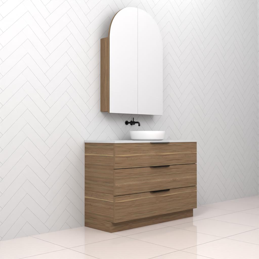 Celeste Trio - 1200mm Tuscan Oak Freestanding Vanity
