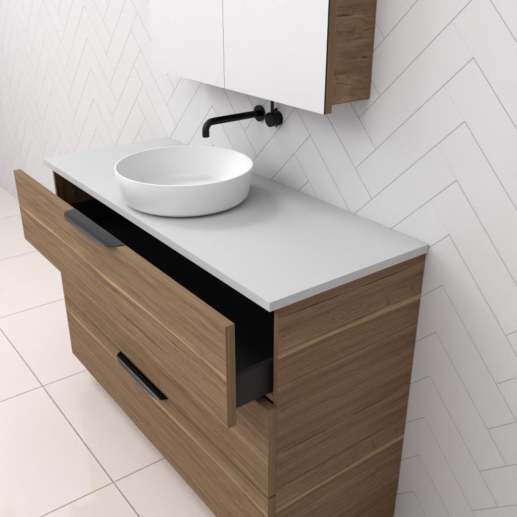 Celeste Trio - 1200mm Tuscan Oak Freestanding Vanity