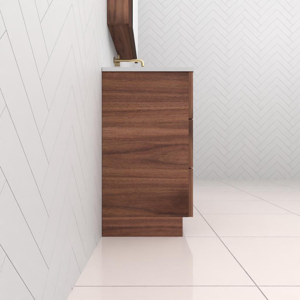 Celeste Trio - 1200mm Walnut Freestanding Vanity