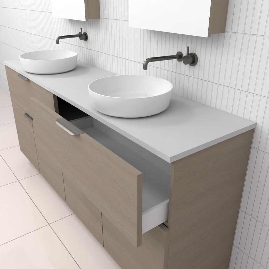 Marlee - 1800mm Smoked Ash Freestanding Vanity
