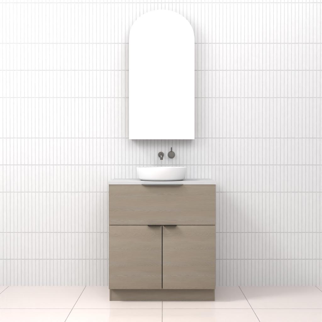 Marlee - 750mm Smoked Ash Freestanding Vanity
