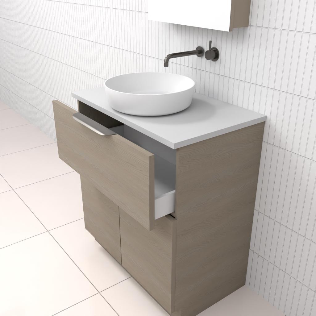 Marlee - 750mm Smoked Ash Freestanding Vanity