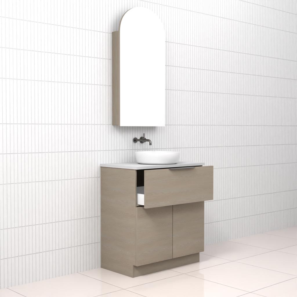 Marlee - 750mm Smoked Ash Freestanding Vanity