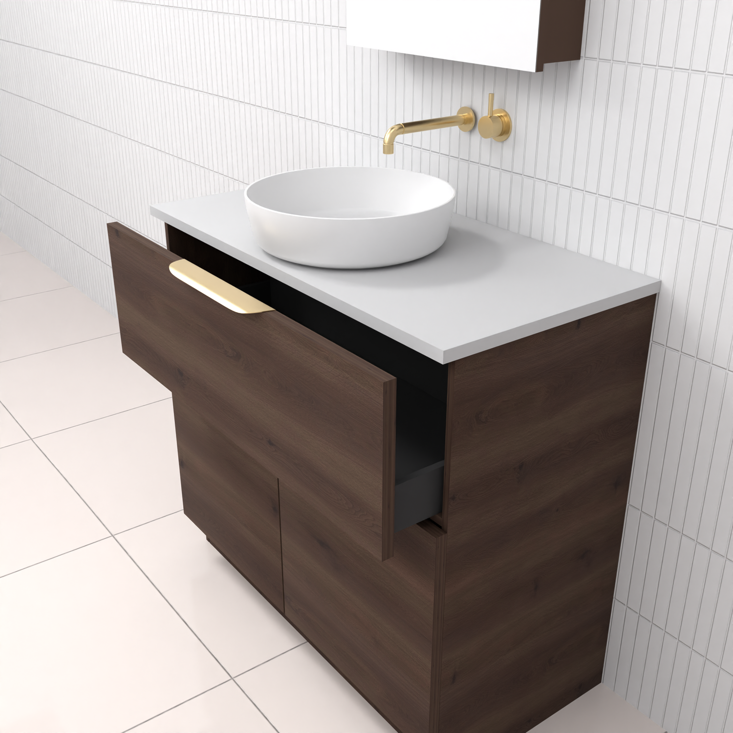 Marlee - 900mm Chestnut Freestanding Vanity