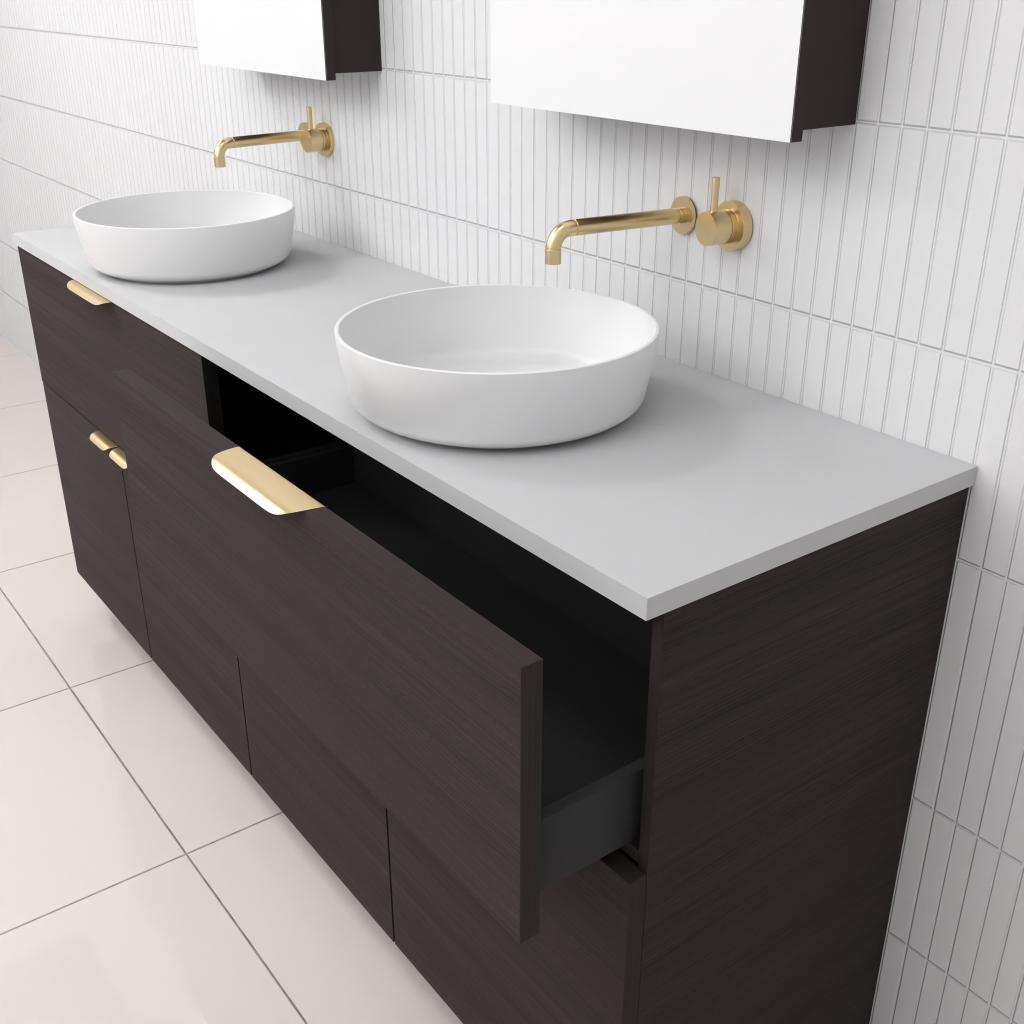 Marlee - 1800mm Espresso Oak Freestanding Vanity