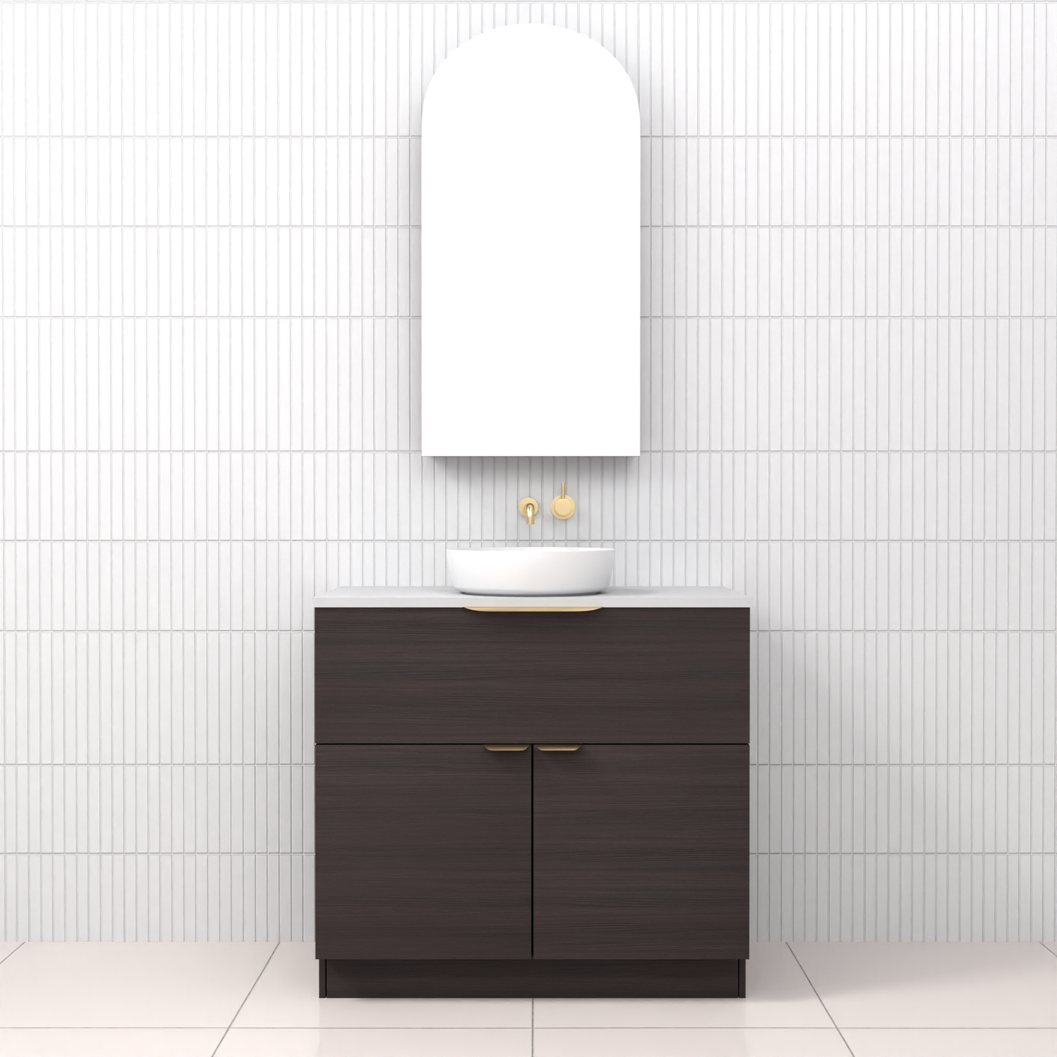 Marlee - 900mm Espresso Oak Freestanding Vanity