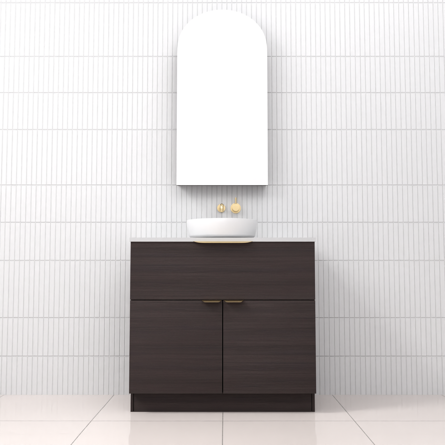 Marlee - 900mm Espresso Oak Freestanding Vanity