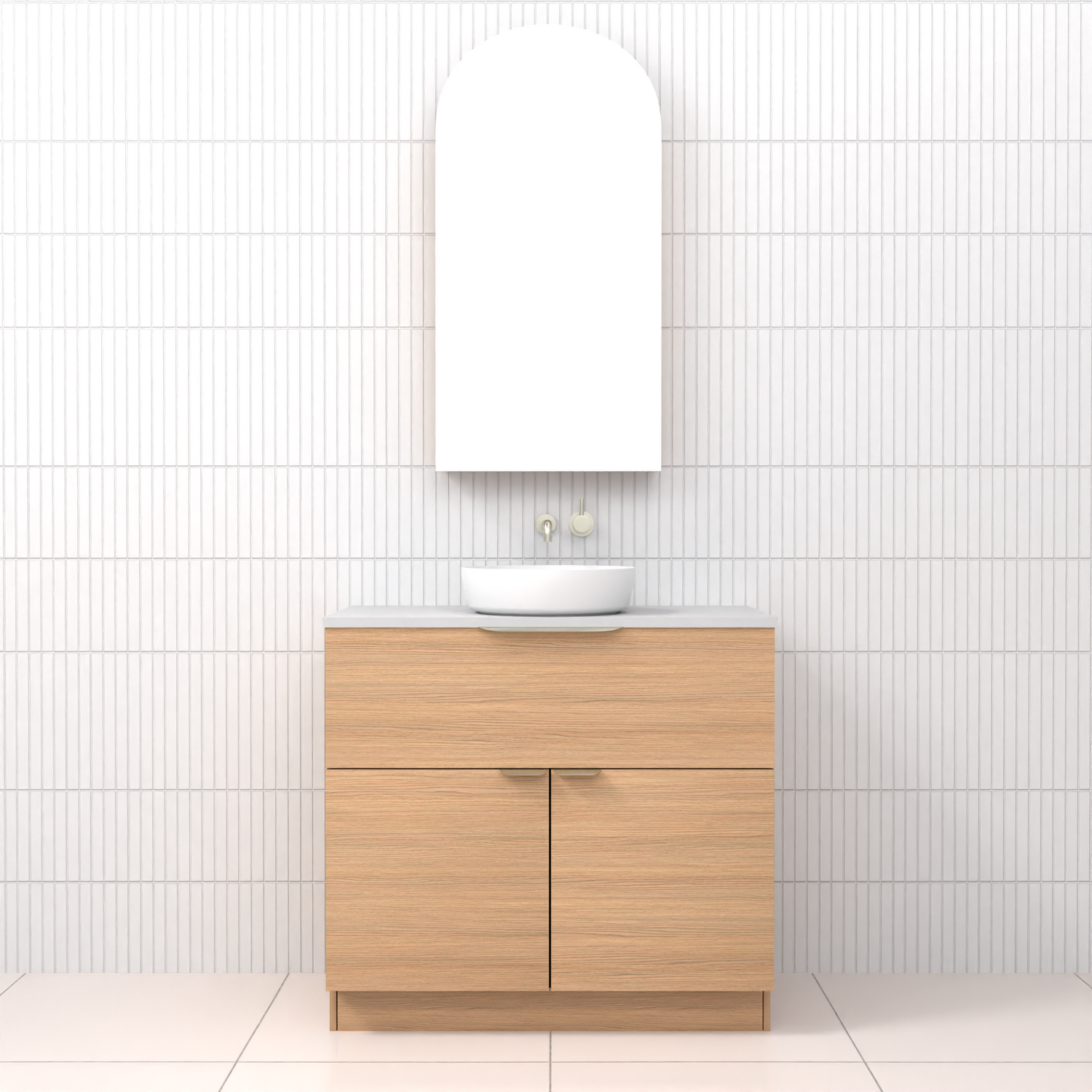 Marlee - 900mm Nordic Oak Freestanding Vanity