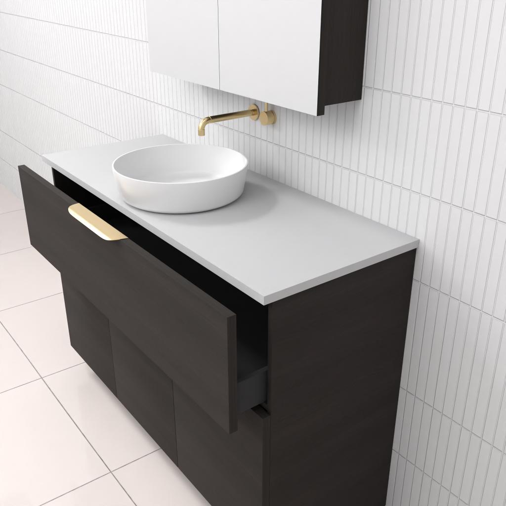 Marlee - 1200mm Smoked Onyx Freestanding Vanity