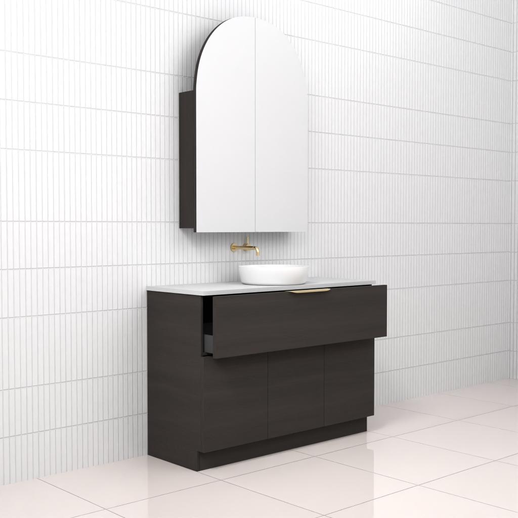 Marlee - 1200mm Smoked Onyx Freestanding Vanity
