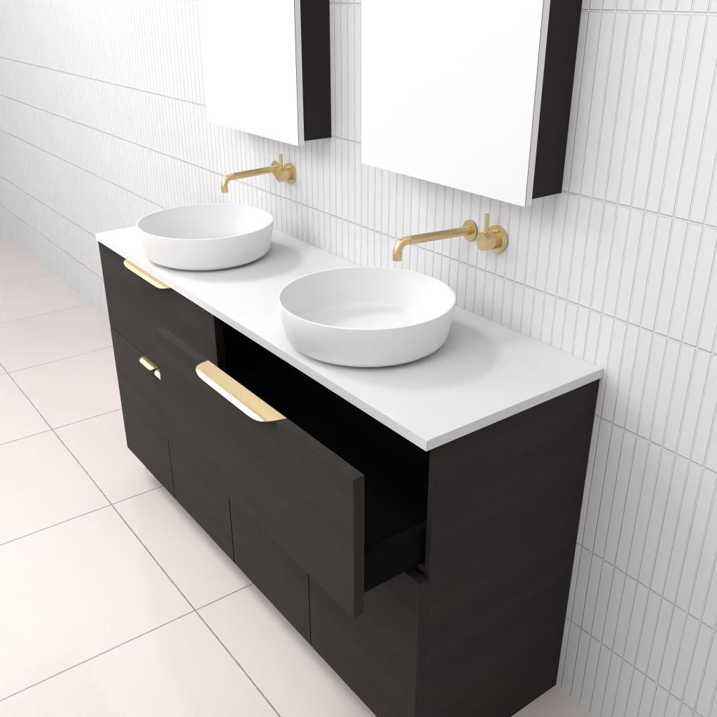 Marlee - 1500mm Smoked Onyx Freestanding Vanity