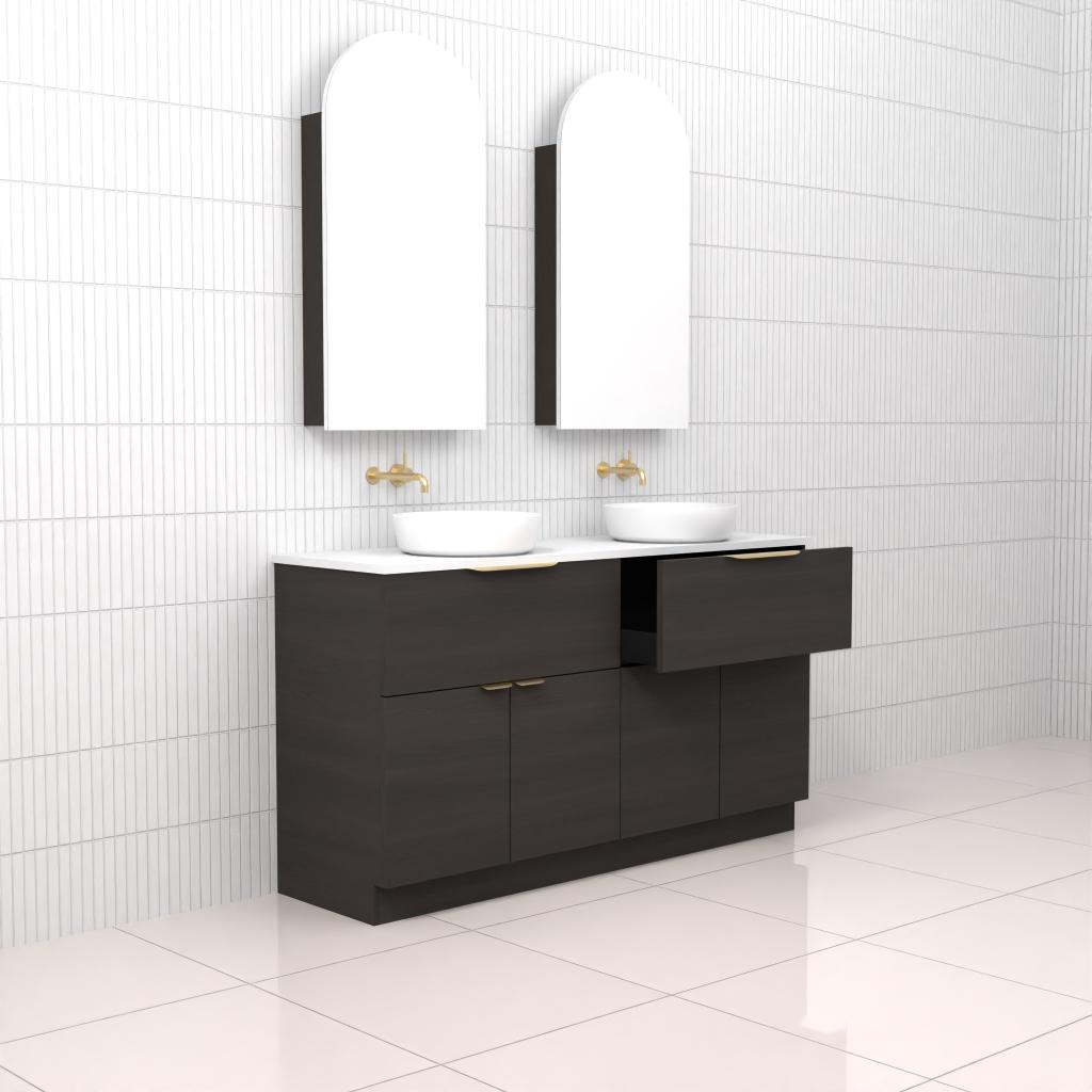 Marlee - 1500mm Smoked Onyx Freestanding Vanity