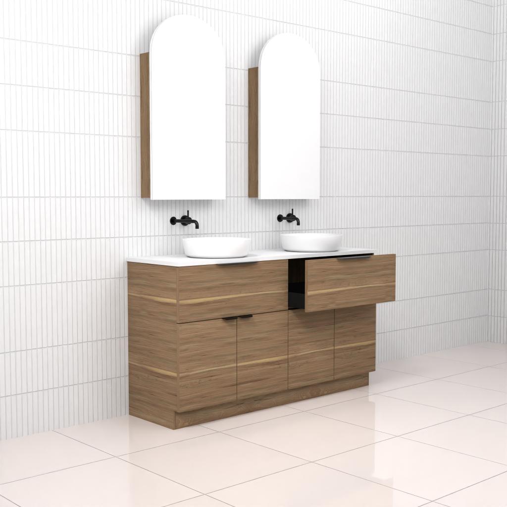 Marlee - 1500mm Tuscan Oak Freestanding Vanity
