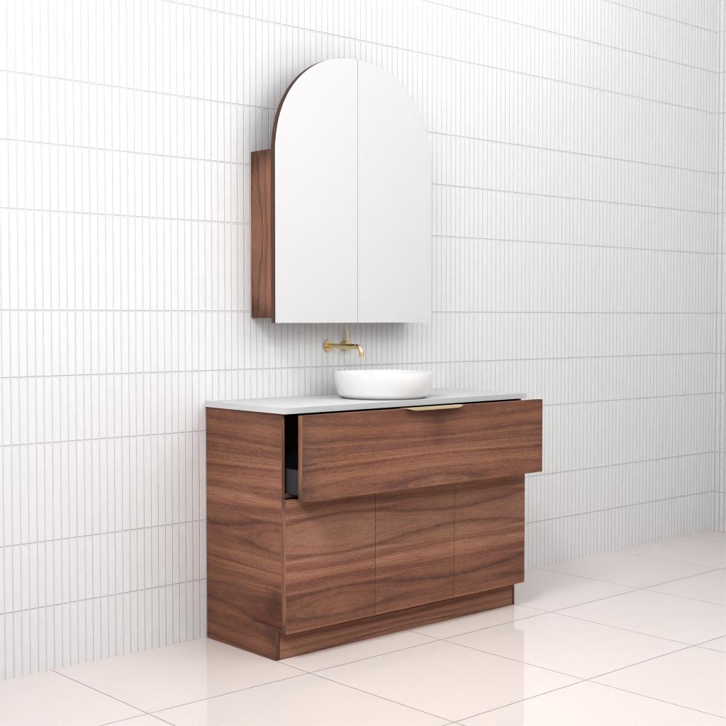 Marlee - 1200mm Walnut Freestanding Vanity