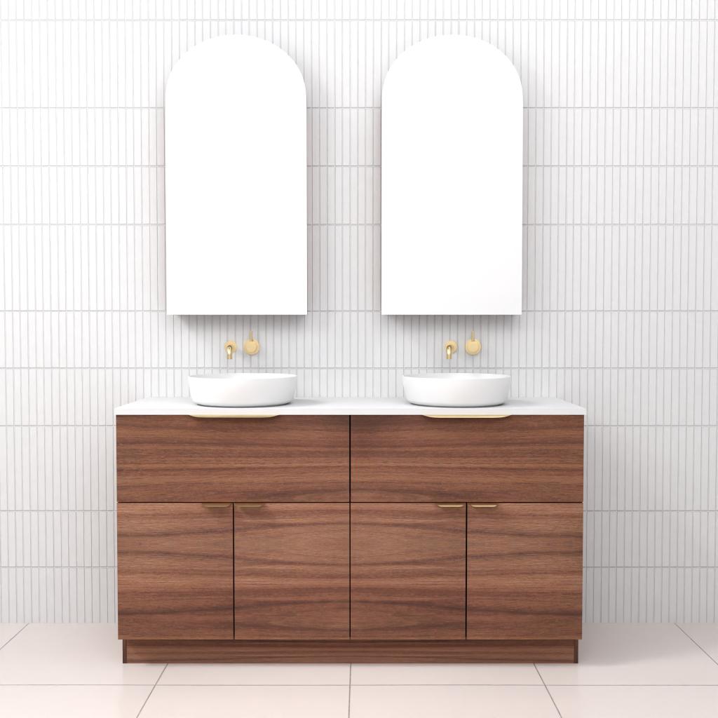 Marlee - 1500mm Walnut Freestanding Vanity