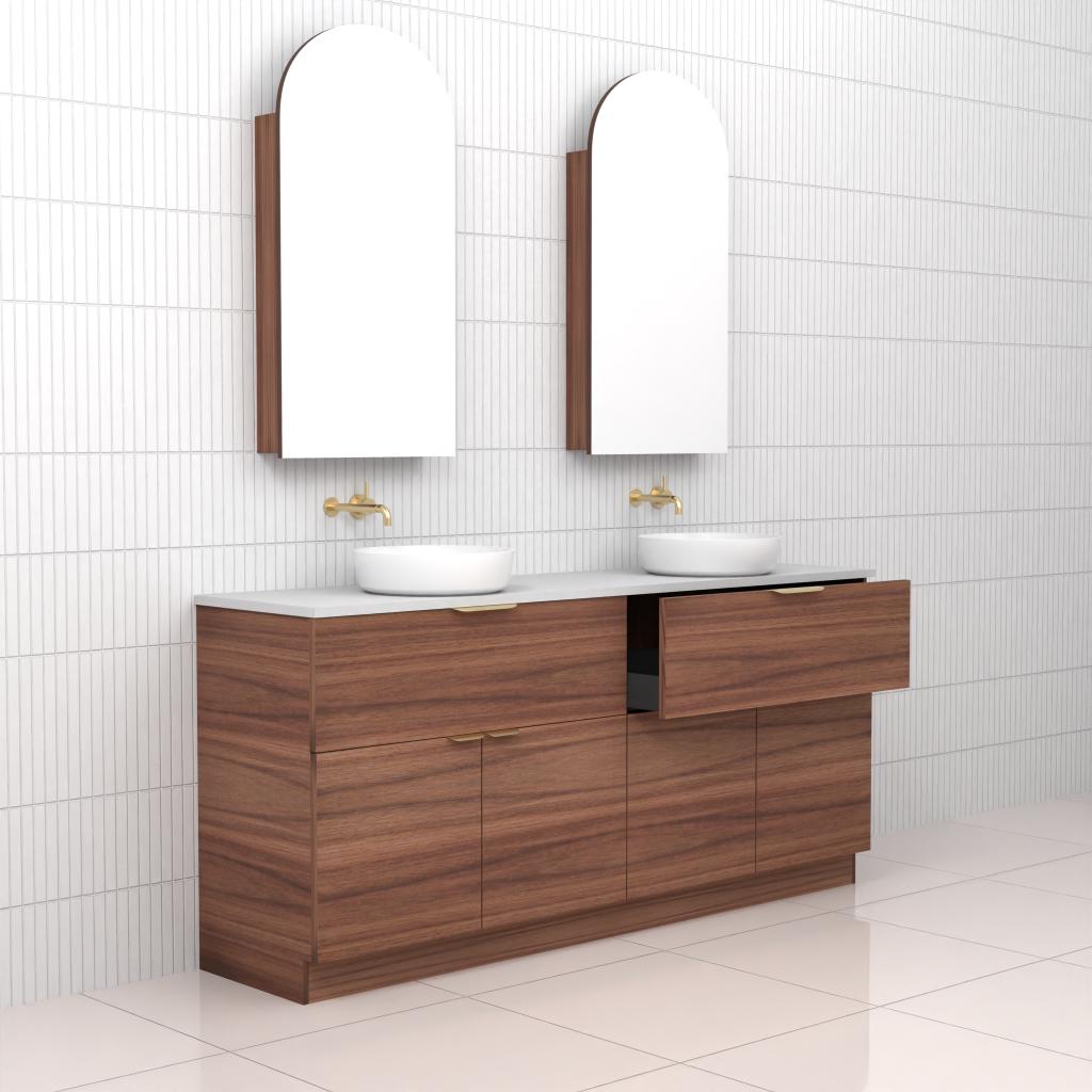 Marlee - 1800mm Walnut Freestanding Vanity