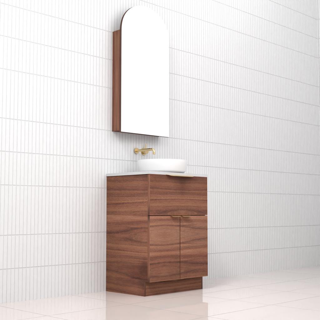 Marlee - 600mm Walnut Freestanding Vanity