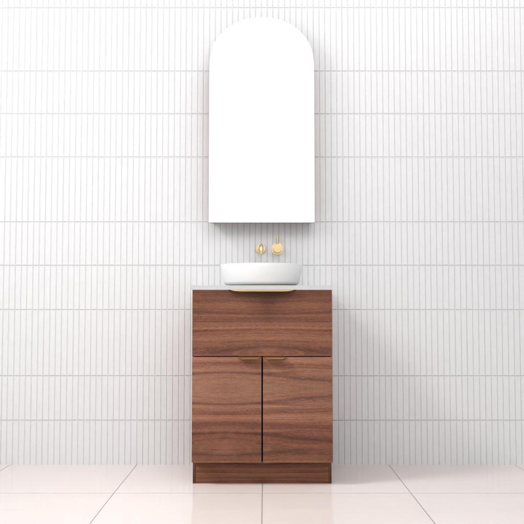 Marlee - 600mm Walnut Freestanding Vanity