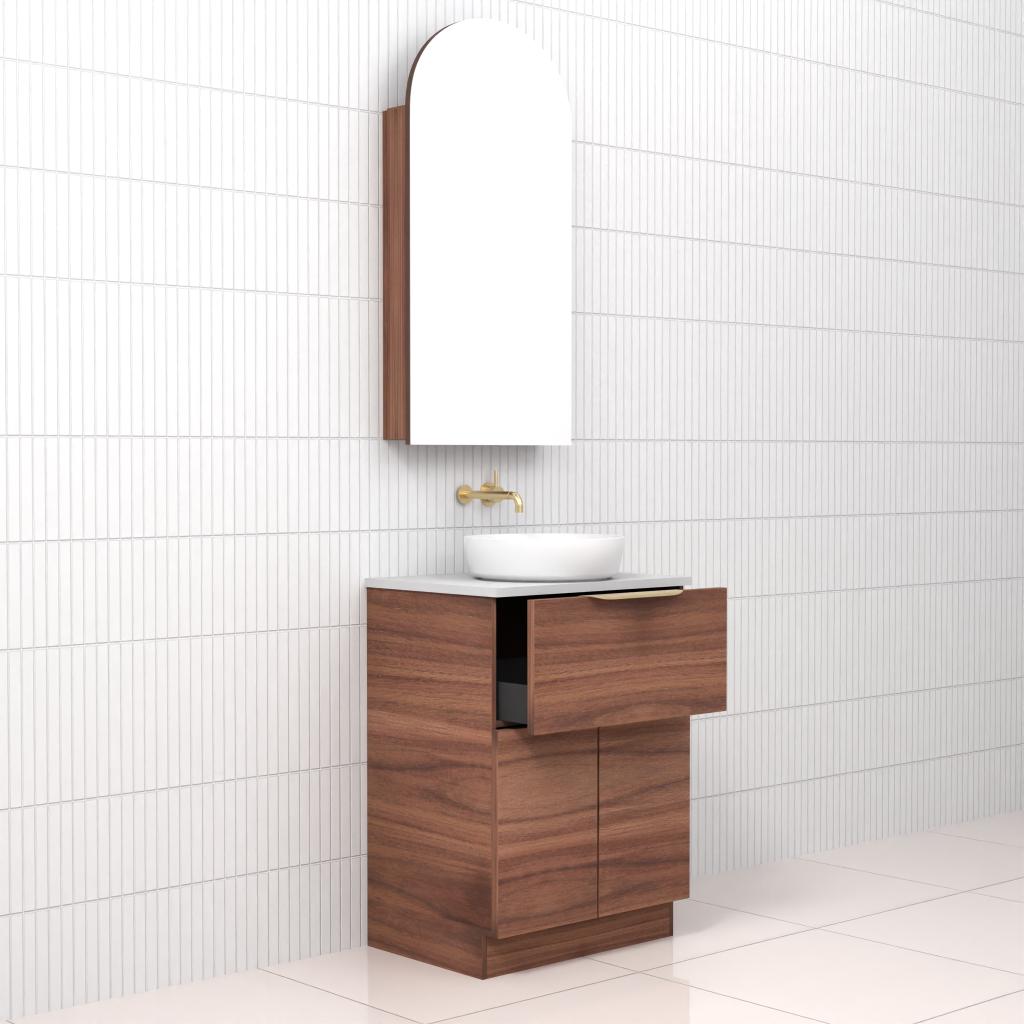 Marlee - 600mm Walnut Freestanding Vanity