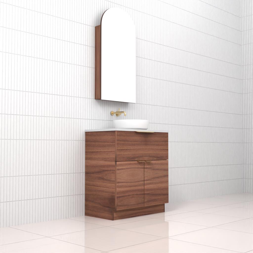 Marlee - 750mm Walnut Freestanding Vanity