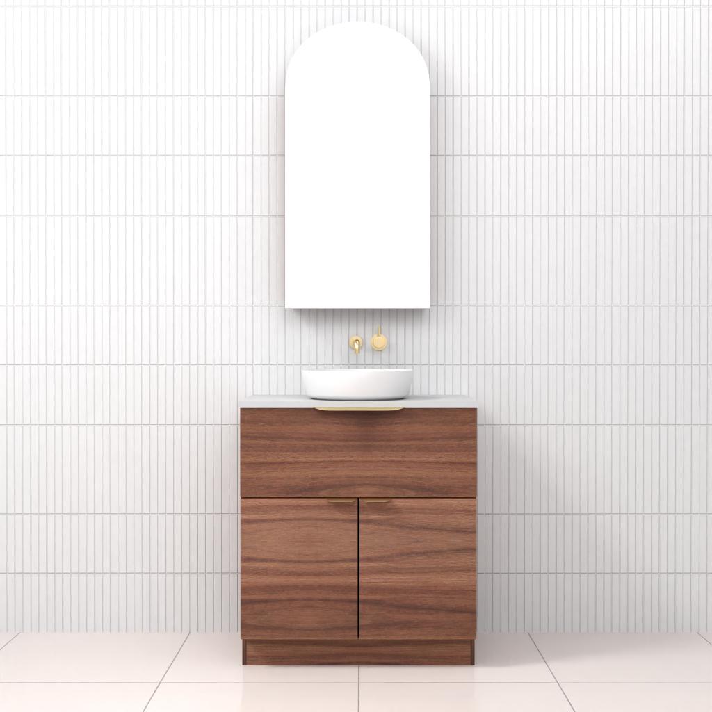 Marlee - 750mm Walnut Freestanding Vanity