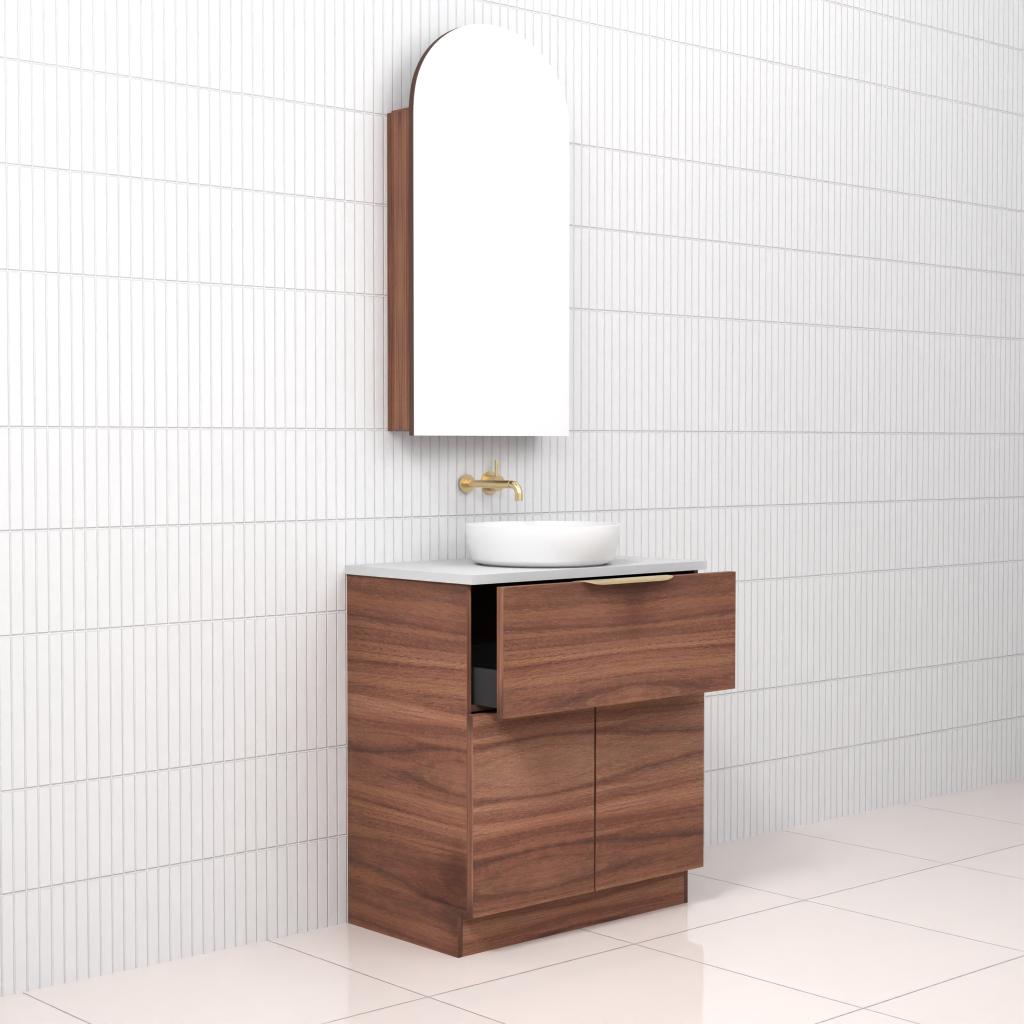 Marlee - 750mm Walnut Freestanding Vanity