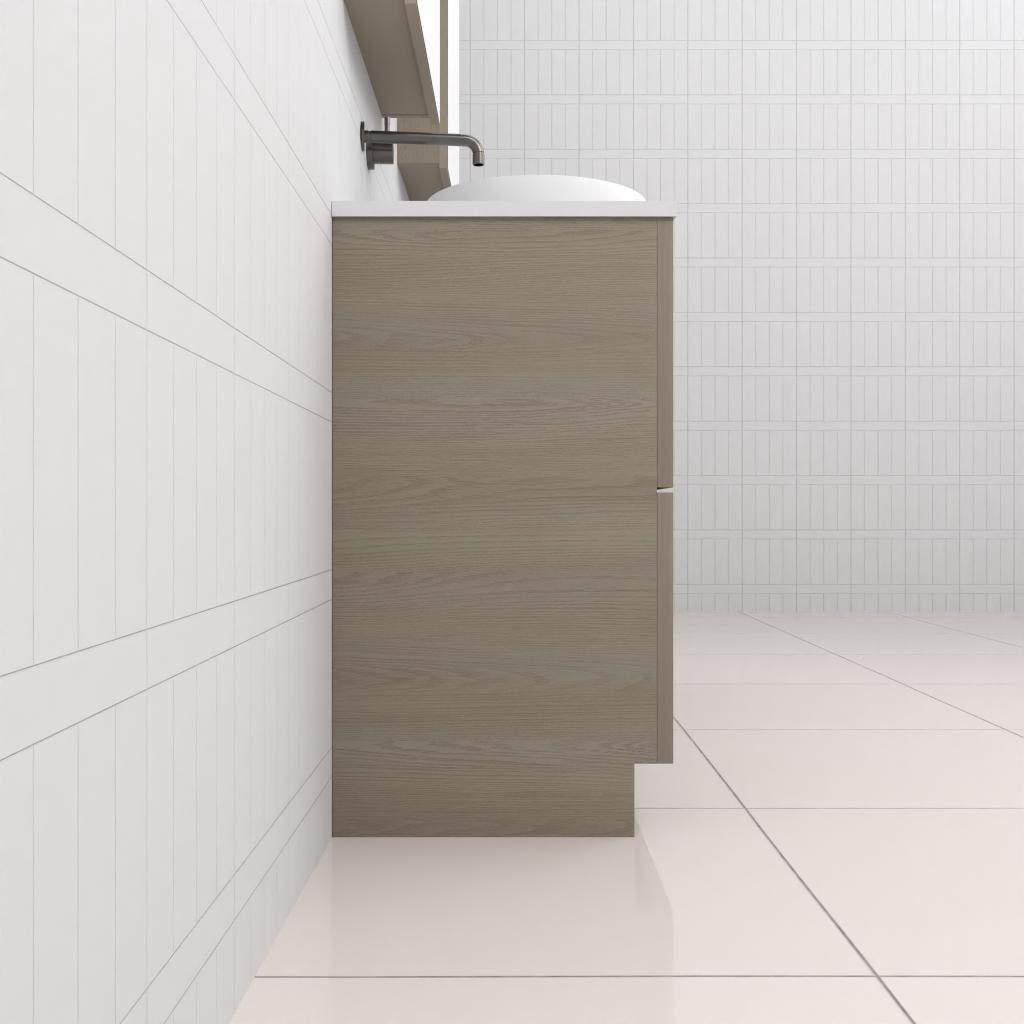 Celeste Duo - 1500mm Smoked Ash Freestanding Vanity