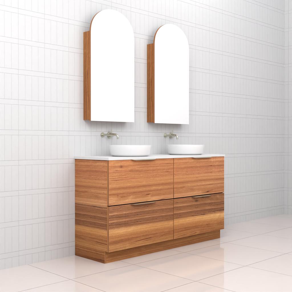 Celeste Duo - 1500mm Blackbutt Freestanding Vanity