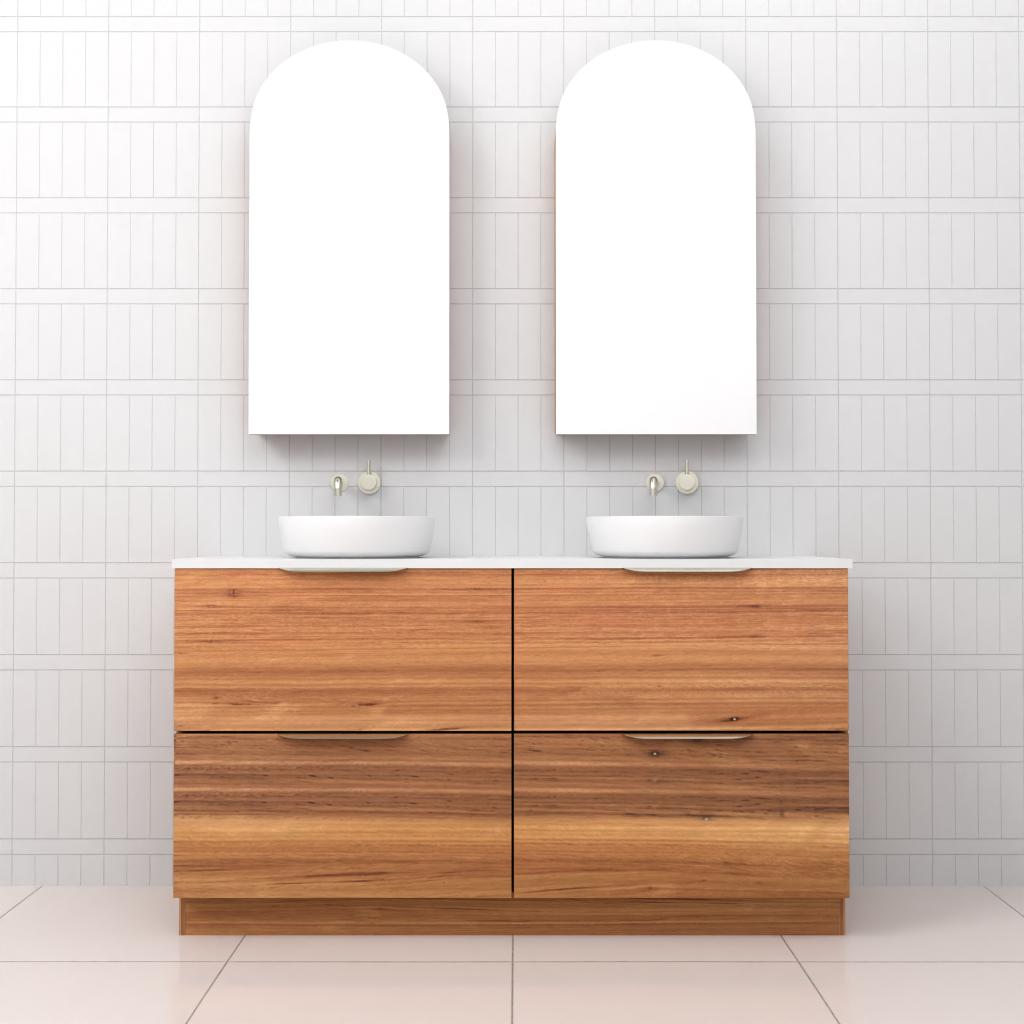 Celeste Duo - 1500mm Blackbutt Freestanding Vanity