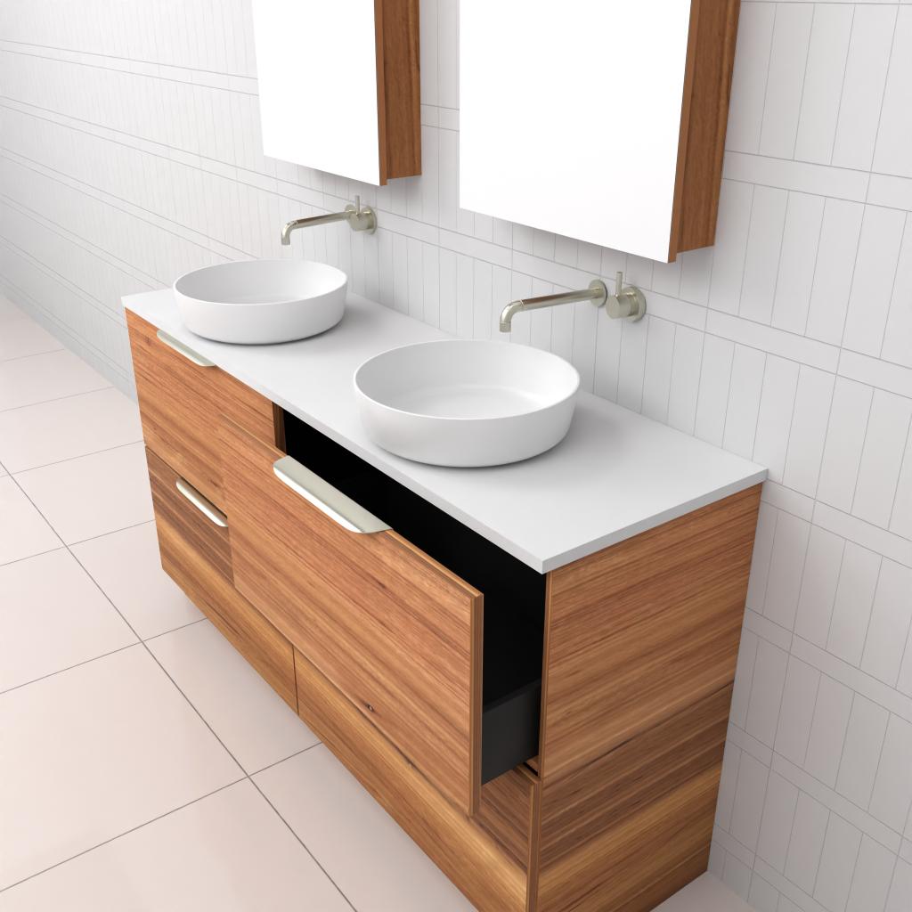 Celeste Duo - 1500mm Blackbutt Freestanding Vanity