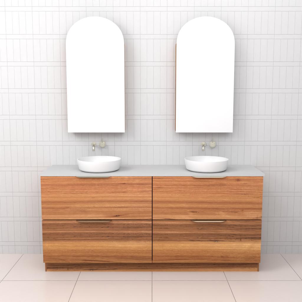 Celeste Duo - 1800mm Blackbutt Freestanding Vanity