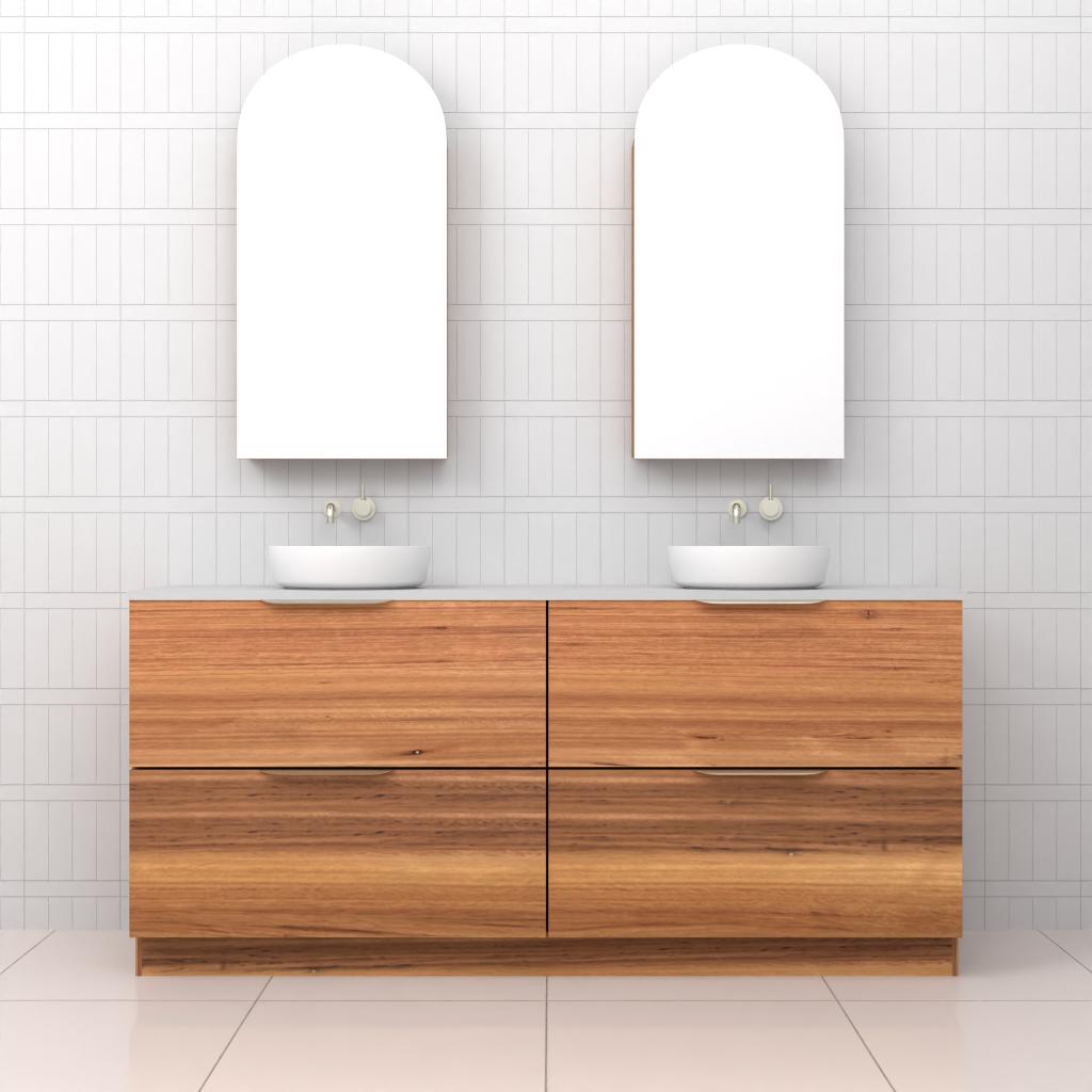 Celeste Duo - 1800mm Blackbutt Freestanding Vanity