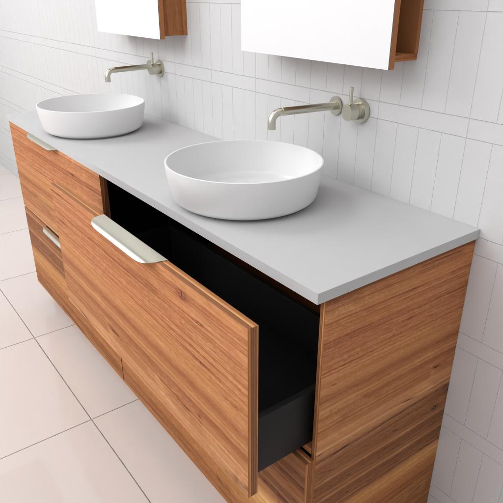 Celeste Duo - 1800mm Blackbutt Freestanding Vanity