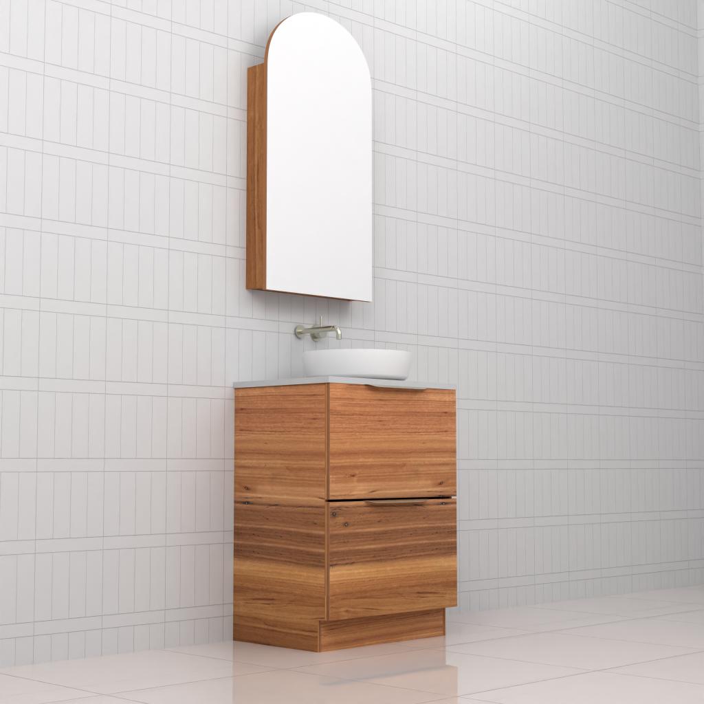 Celeste Duo - 600mm Blackbutt Freestanding Vanity