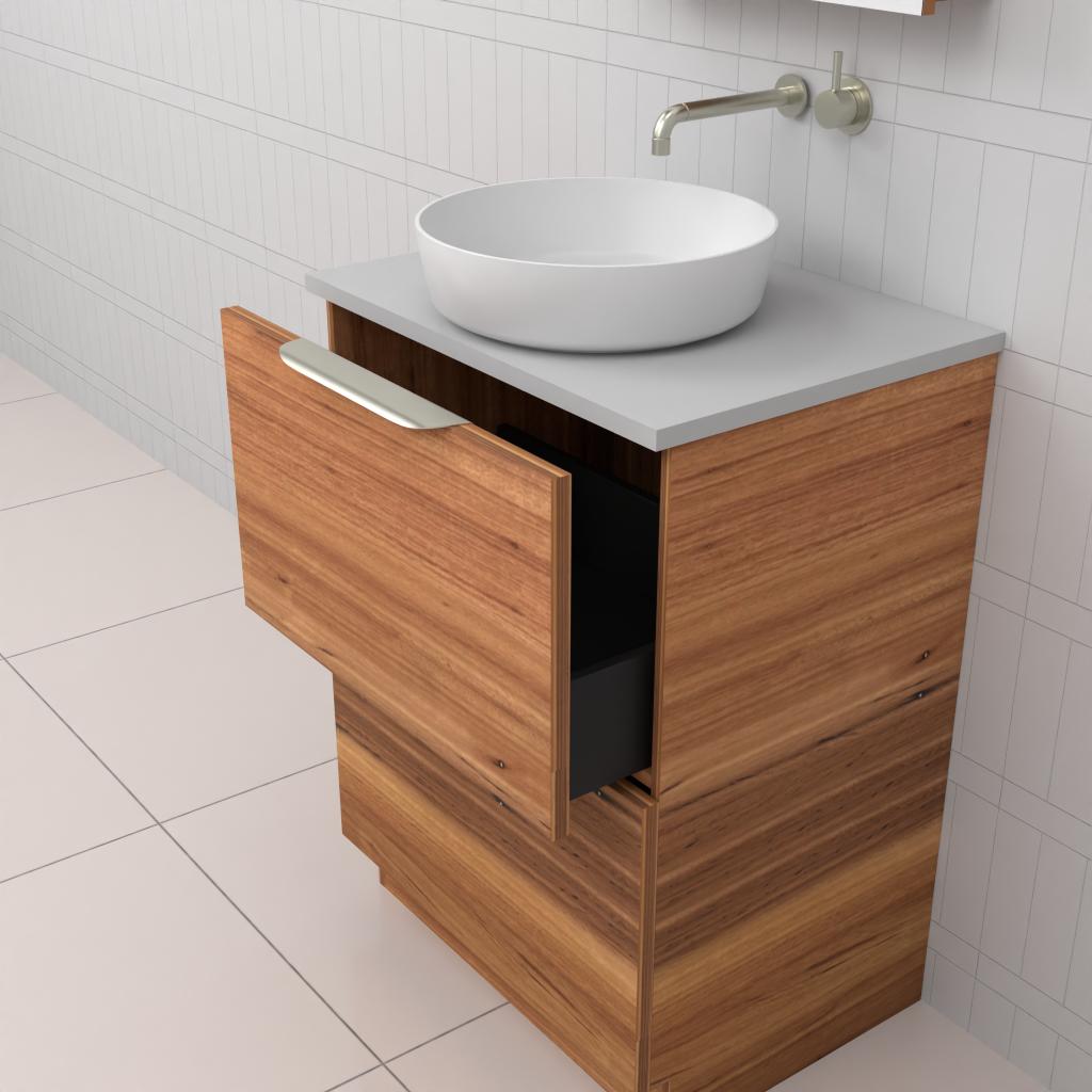 Celeste Duo - 600mm Blackbutt Freestanding Vanity