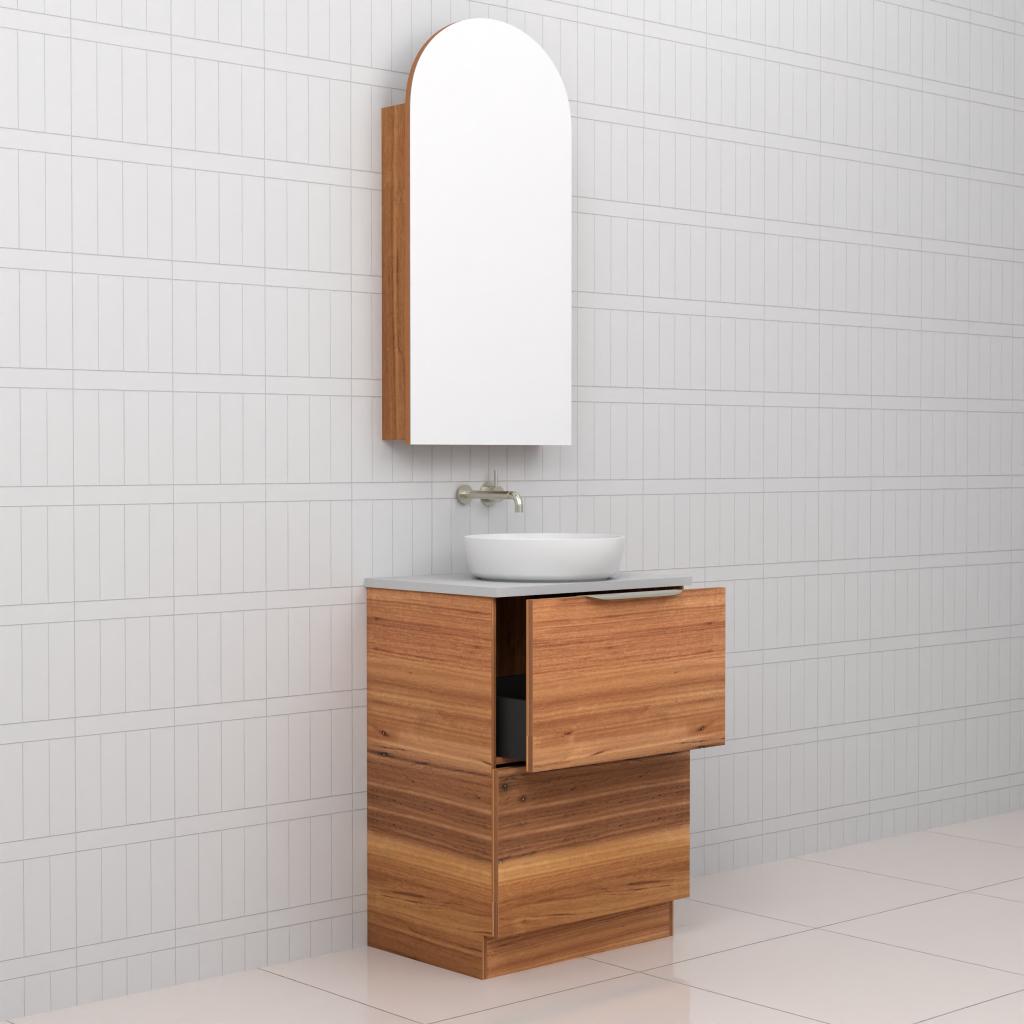 Celeste Duo - 600mm Blackbutt Freestanding Vanity