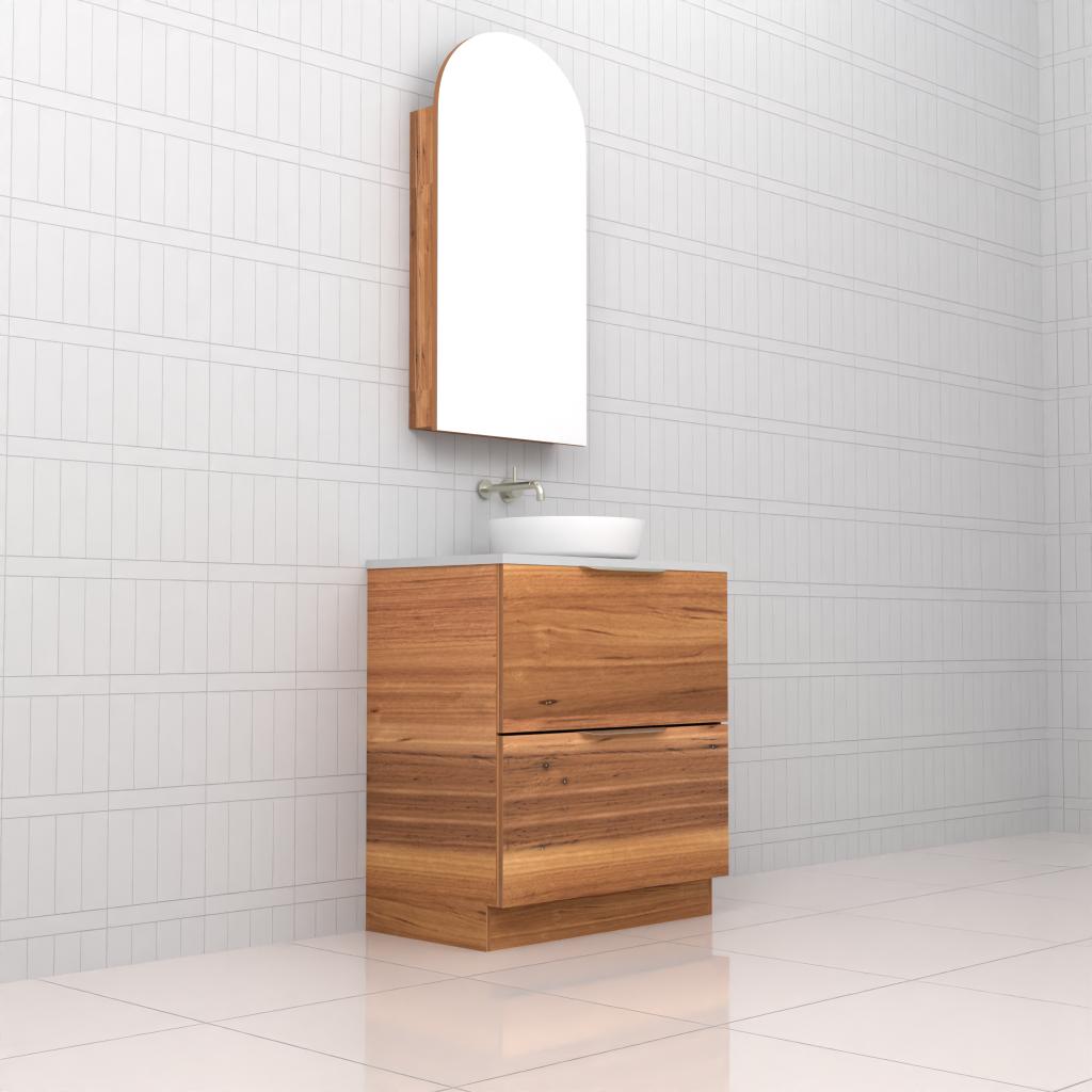 Celeste Duo - 750mm Blackbutt Freestanding Vanity