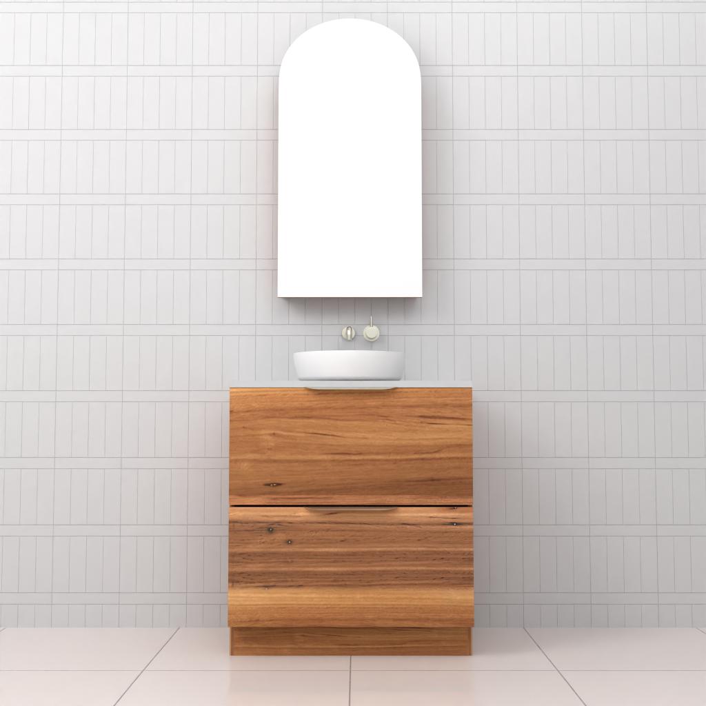 Celeste Duo - 750mm Blackbutt Freestanding Vanity
