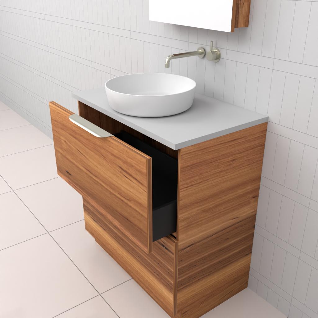 Celeste Duo - 750mm Blackbutt Freestanding Vanity