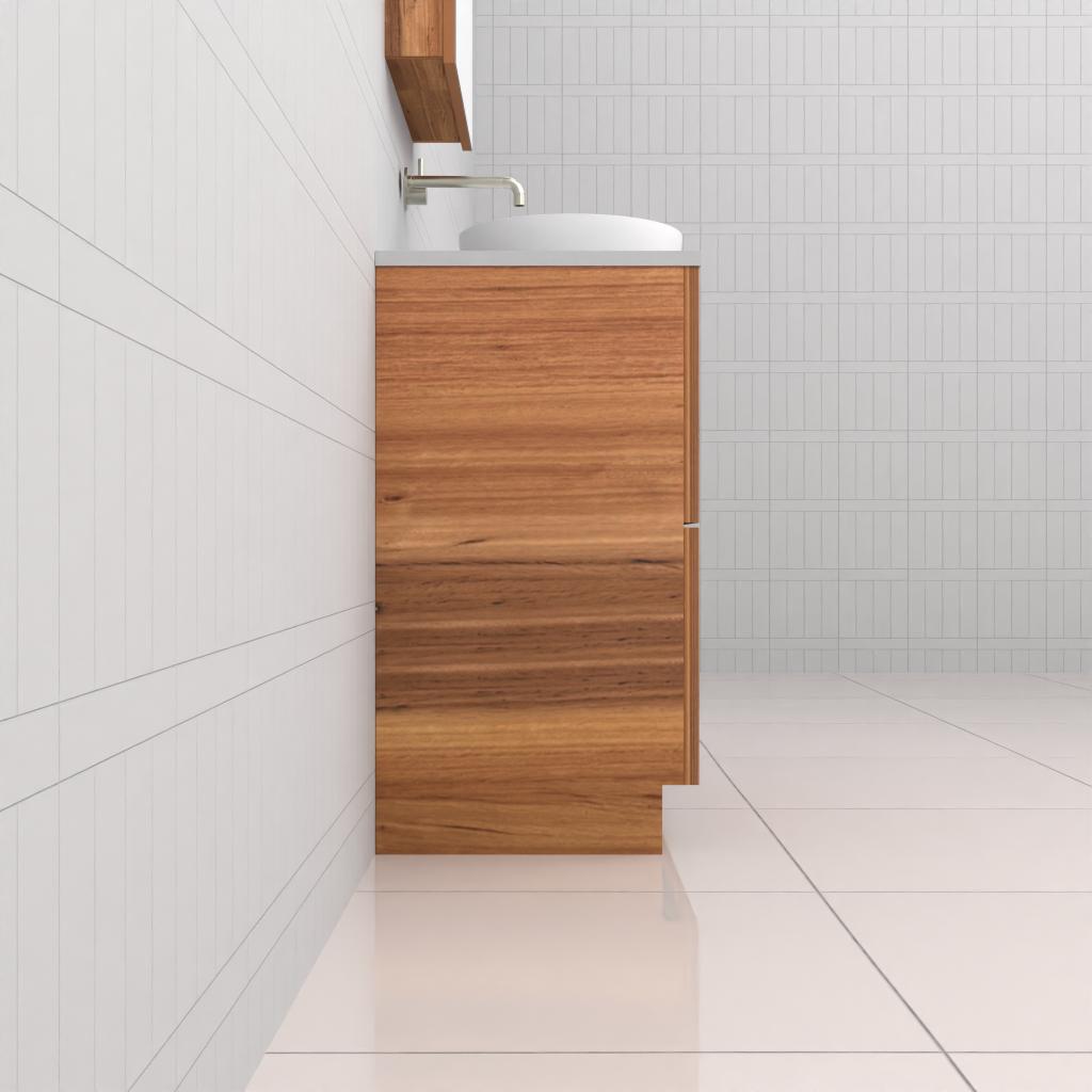 Celeste Duo - 750mm Blackbutt Freestanding Vanity