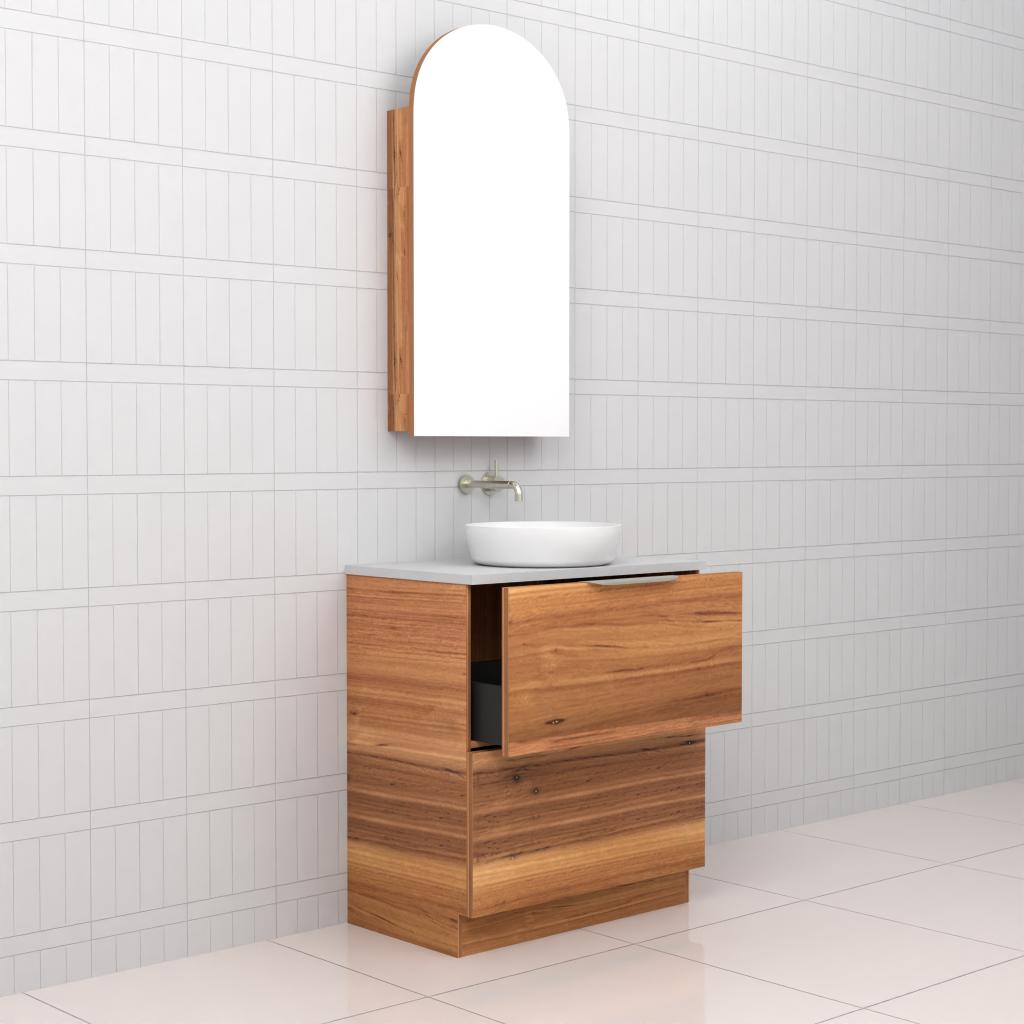 Celeste Duo - 750mm Blackbutt Freestanding Vanity