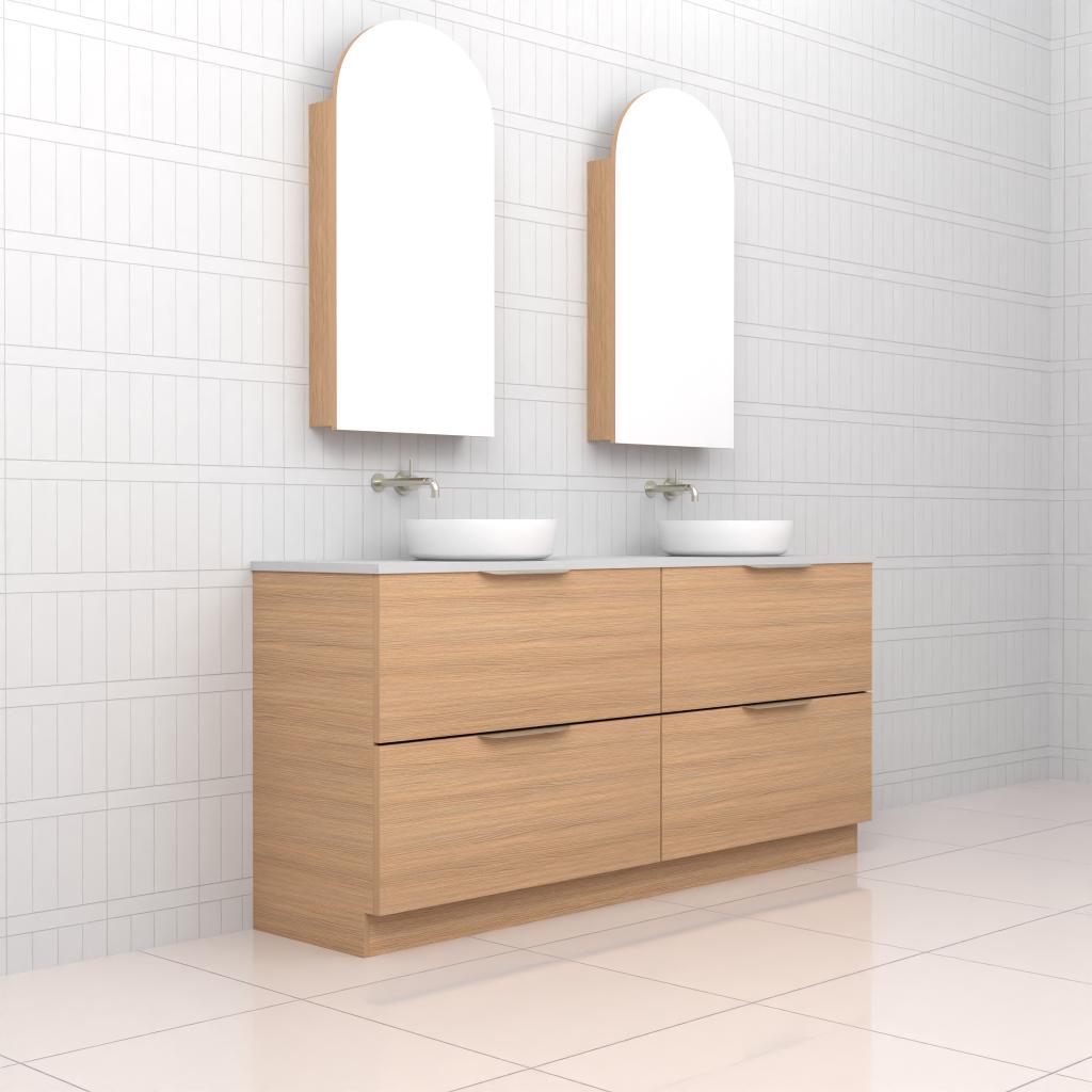 Celeste Duo - 1800mm Nordic Oak Freestanding Vanity