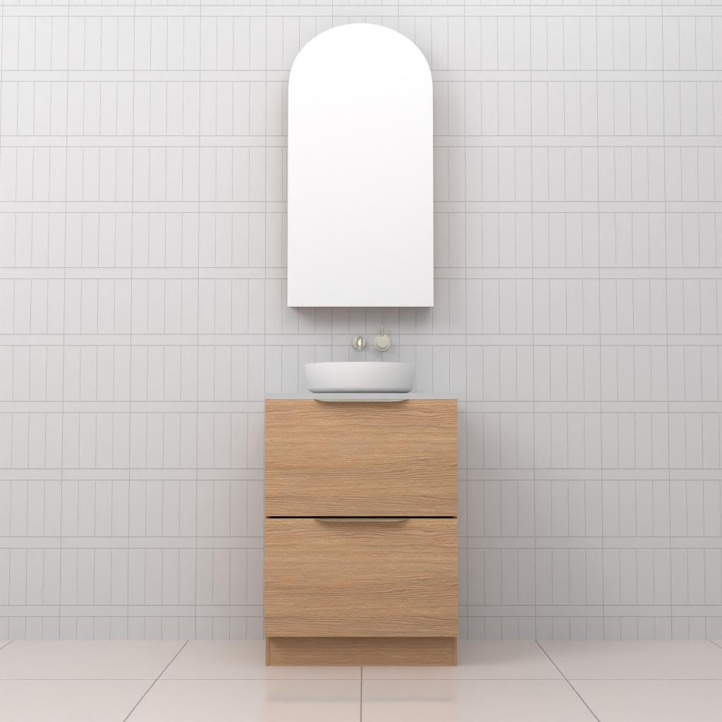 Celeste Duo - 600mm Nordic Oak Freestanding Vanity