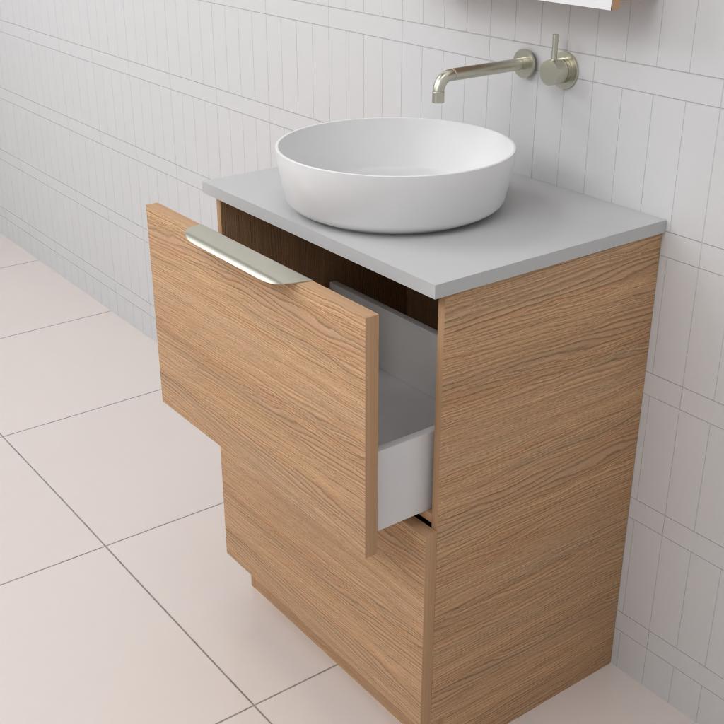 Celeste Duo - 600mm Nordic Oak Freestanding Vanity