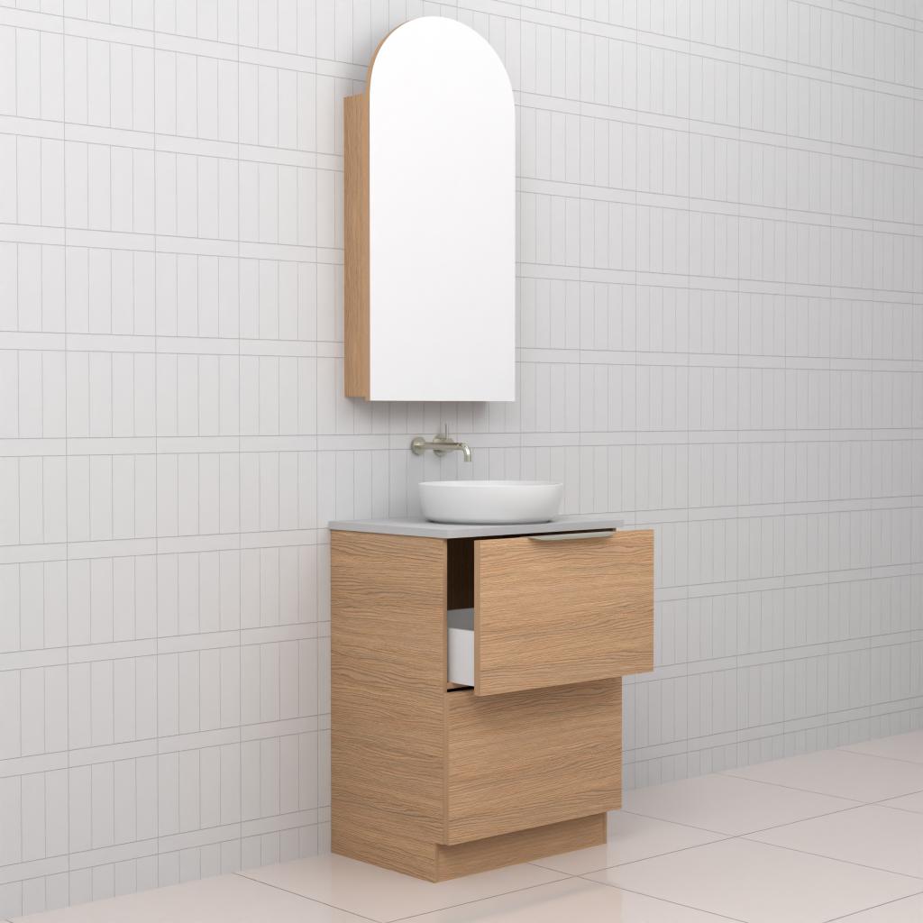 Celeste Duo - 600mm Nordic Oak Freestanding Vanity