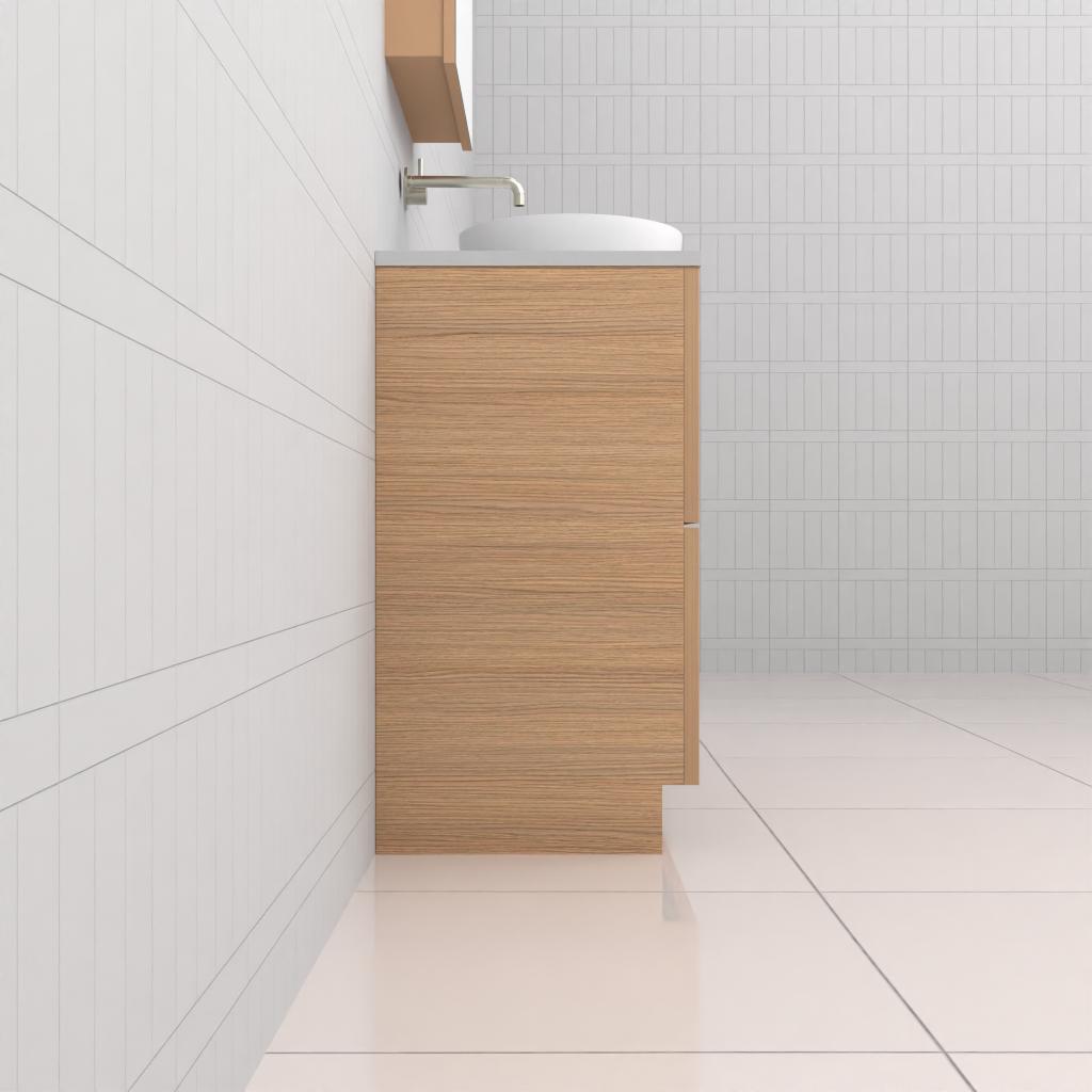 Celeste Duo - 750mm Nordic Oak Freestanding Vanity