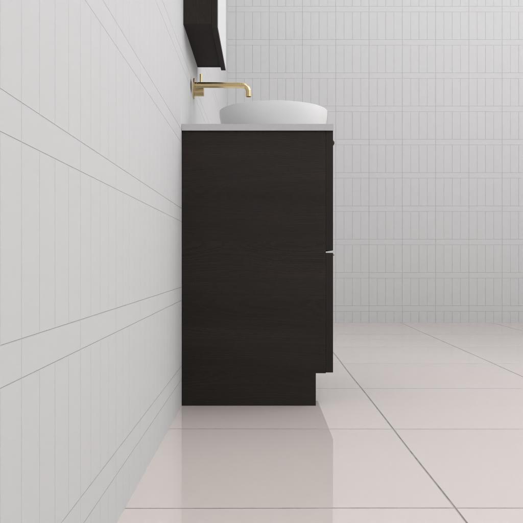 Celeste Duo - 600mm Smoked Onyx Freestanding Vanity