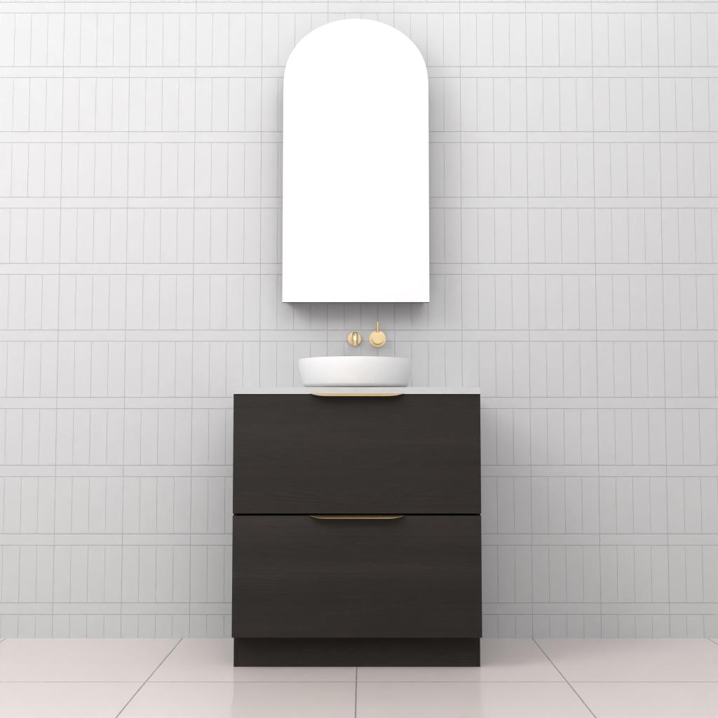 Celeste Duo - 750mm Smoked Onyx Freestanding Vanity